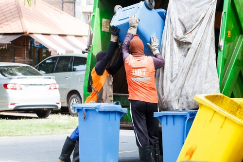 Various types of waste collected for disposal