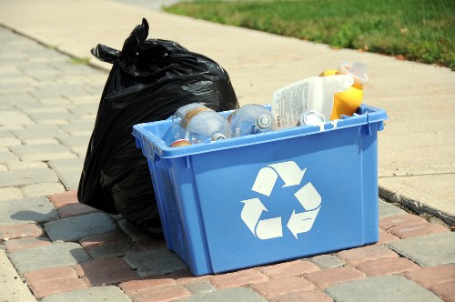 Professional waste removal team at work